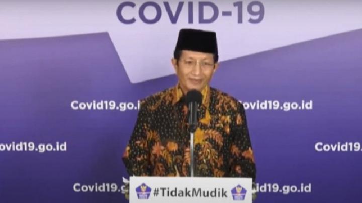 Tangakapan layar, Imam Besar Masjid Istiqlal Prof. KH. Nasaruddin Umar alam konferensi pers Gugus Tugas Percepatan Penanganan COVID-19 di Graha BNPB, Jakarta, Rabu, 27 April 2020. ANTARA