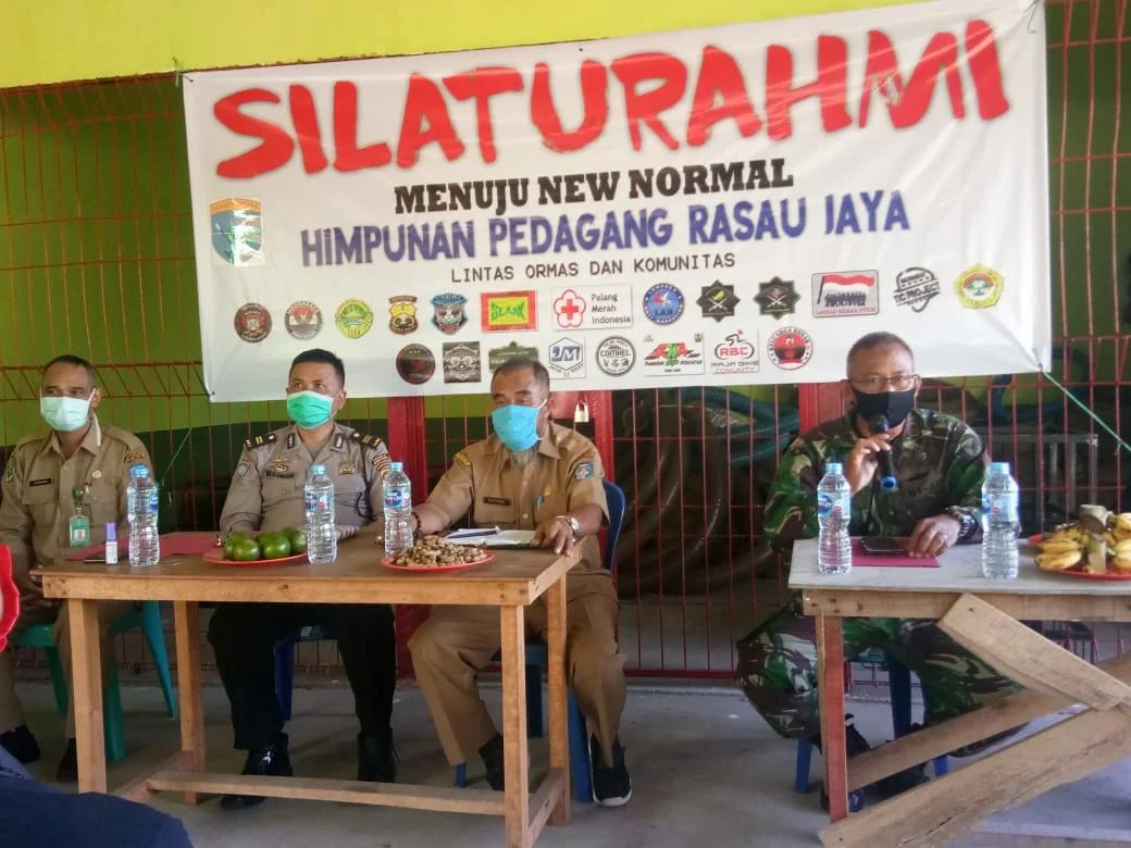 Suasana pernyataan kesiapan Pedagang Rasau Jaya dalam terapkan New Normal/ISTIMEWA