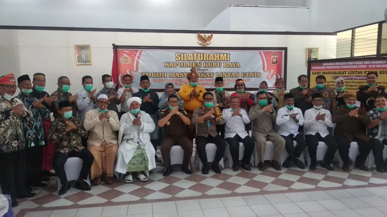 Suasana silahturahmi Forkopimda dan Multi Etnis Sekabupaten Polres Kubu Raya