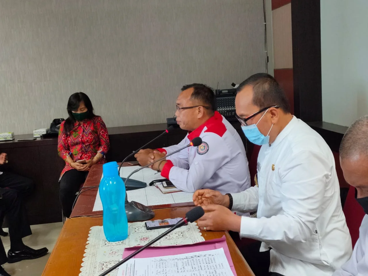 Suasana Pertemuan audiensi dari Asosiasi Badan Permusyawaratan Desa Nasional (Abpednas) Kabupaten Kubu Raya di ruang rapat Wakil Bupati Kubu Raya, Rabu (29/7/2020).