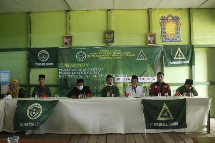 Pelantikan Raya PAC, PK hingga IPPNU se-Kecamatan Sebangki Patuhi Protokol Kesehatan