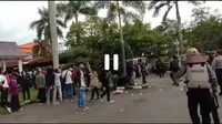 Demonstrasi Tolak UU Omnibus Law di Pontianak Ricuh