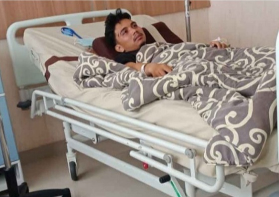 Winda, salah satu peserta mahasiswa menjadi korban saat aksi tolak UU Cipta Kerja/IST