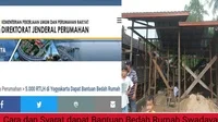 Cara dan Syarat dapat Bantuan Bedah Rumah Swadaya dari Pemerintah, Nilainya Rp 35 Juta Per Rumah