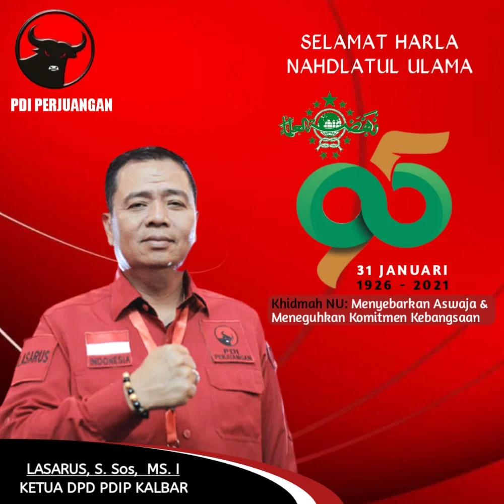 Harlah NU ke-95 Tahun, Lasarus: NU Garda Terdepan NKRI/ISTIMEWA