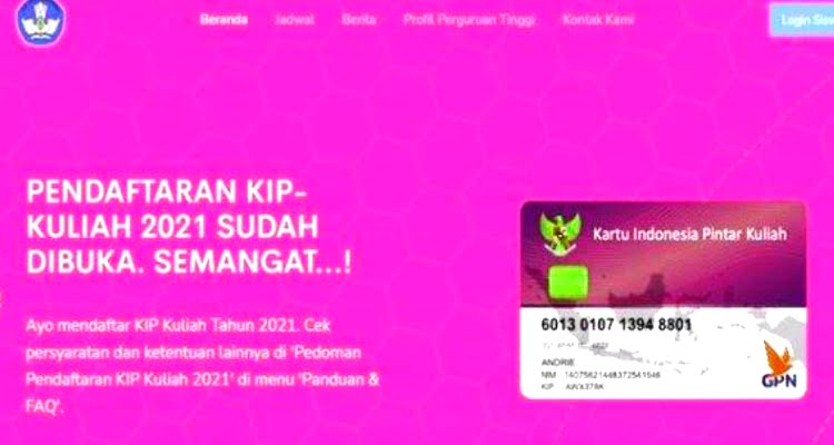 Petunjuk Daftar KIP Kuliah 2021 Kemendikbud sebesar Rp33,6 juta, link kip-kuliah.kemdikbud.go.id