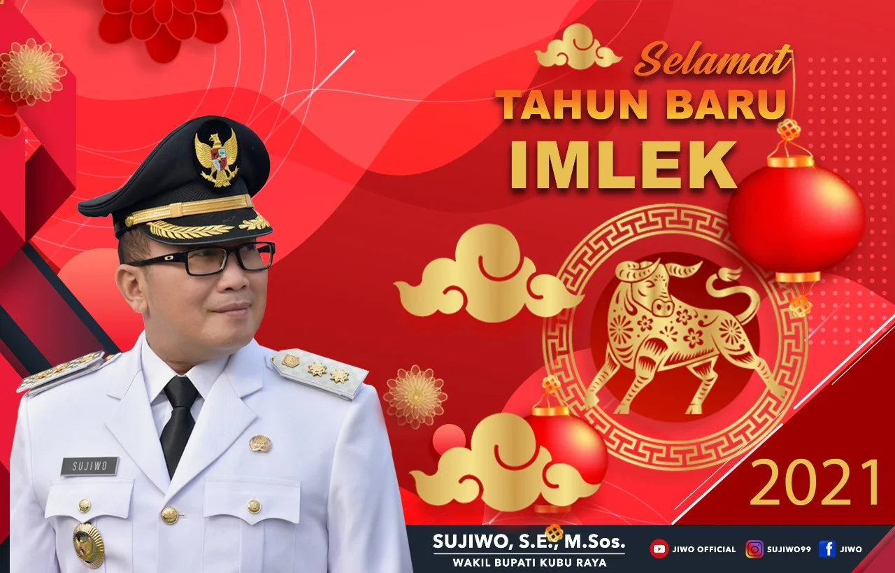 Wakil Bupati Kubu Raya Sujiwo mengucapkan selamat tahun baru Imlek kepada seluruh warga Tionghoa di Kubu Raya.