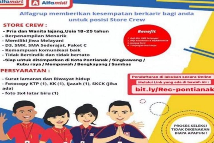 Lowongan kerja Alfamart