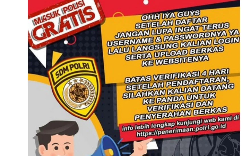 Link Resmi penerimaan.polri.go.id: Penerimaan Polri 2022: Akpol, Bintara dan Tamtama Segera Dibuka