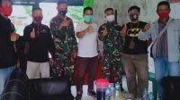 Sejumlah Wartawan Bengkayang Datangi Kompi Senapan C Yonif 645 GTY