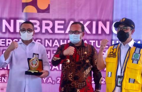 Dalam acara sremonial groundbreaking tiga Rusun 2021 di Kalimantan Barat