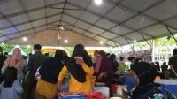 Tampak Para penjual juadah atau jajanan aneka kuliner Ramadhan di Kota Pontianak sedang berjualan di Juadah Ramadhan