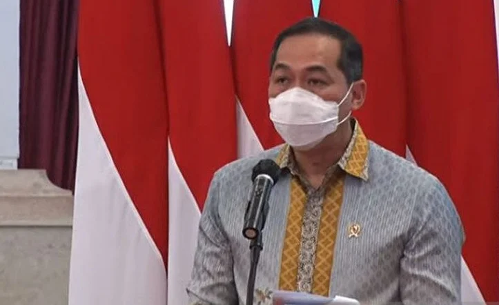 Menteri Perdagangan (Mendag) M Lutfi dalam konferensi pers virtual bersama Menteri Luar Negeri Retno Marsudi dan Menteri BUMN Erick Thohir di Wuyi, Fujian, Republik Rakyat Tiongkok pada Jumat 2 April 2021.