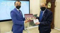 Duta Besar RI, Hildi Hamid melakukan pertemuan dengan Kepala State Agency for Public and Social Innovation under the President of the Republic of Azerbaijan (Asan Xidmat), Ulvi Mehdiyev pada 27 April 2021.