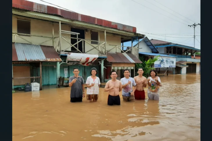 Sebanyak 80 Rumah Warga di Perbatsan Indonesia-Malaysia terdampak banjir