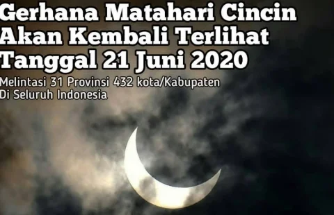 Gerhana Matahari Cincin Besok 10 Juni 2021, Lihat Fenomena Dari Bagian Indonesia