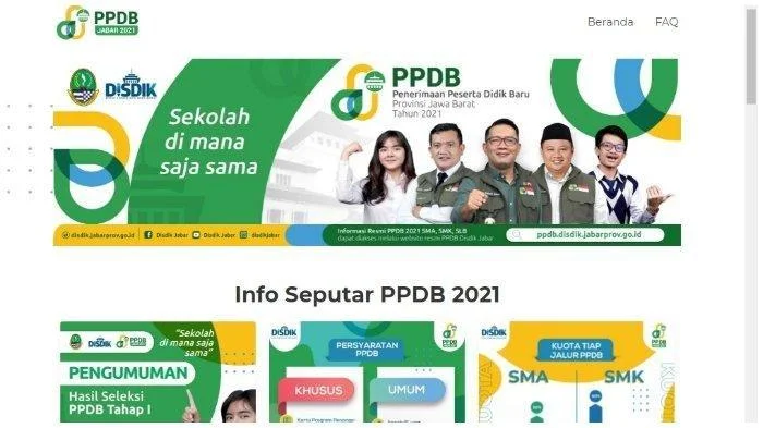 Cara Daftar Ulang PPDB Jabar 2021 berikut Cara Cek Hasil Seleksi PPDB Jabar 2021