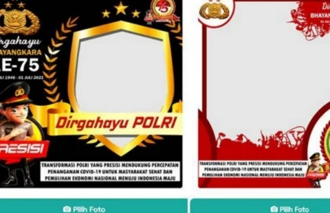 TWIBBON Gratis HUT Bhayangkara ke 75, Cocok Di Share di Media Sosial