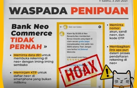 Waspada Penipuan Bank Neo+! Simak Penjelasan Aplikasi Neo+ dan Bank BNC Commerce