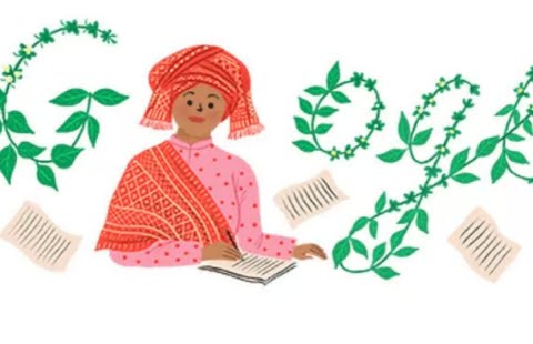 Ilustrasi Penulis Sariamin Ismail Tampil di Google Doodle Hari Ini, Mengutuk Poligami