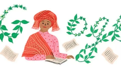 Ilustrasi Penulis Sariamin Ismail Tampil di Google Doodle Hari Ini, Mengutuk Poligami