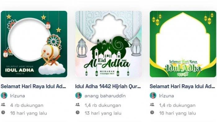 LINK Download Twibbon Kartu Ucapan Selamat Hari Raya Idul Adha 1442 H, Selasa 20 Juli 2021