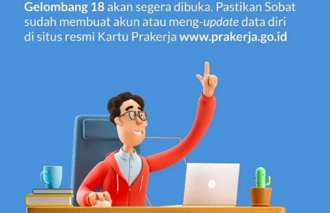 LINK DAFTAR KARTU PRAKERJA Gelombang 18, Pakai Link ini Login www.prakerja.go.id