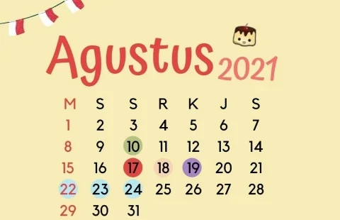 KALENDAR Lengkap Hari Libur Nasional Agustus 2021 Lengkap Dengan Momentum Hari Besar 2021