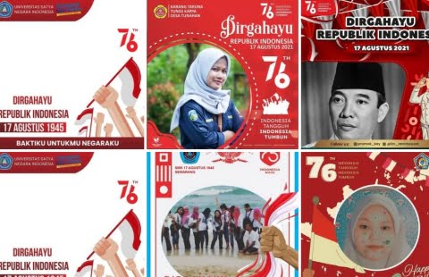 KUMPULAN LINK DOWNLOAD Bingkai Foto TWIBBON HUT RI ke-76 BESOK 17 Agustus 2021