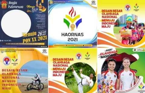 DOWNLOAD TWIBBON Dan GAMBAR Hari Olahraga Nasional (Haornas) 2021 Link Gratis