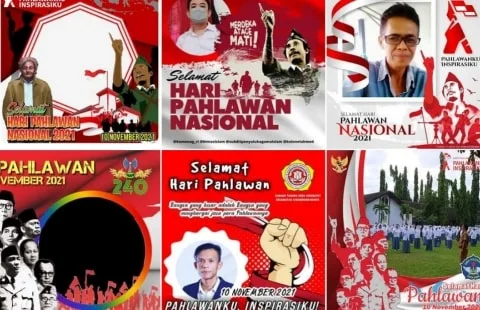 FREE Link Download Twibbon Hari Pahlawan Nasional 10 November 2021, Bingkai dan Gambar ada Disini