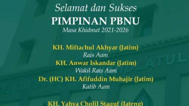 Sejumlah Nama Politisi yang Jadi Pengurus PBNU 2022-2027