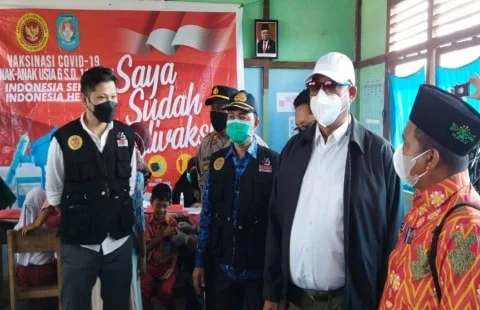 KABINDA Kalbar Tinjau Pelayanan Vaksinasi di Terentang Kubu Raya