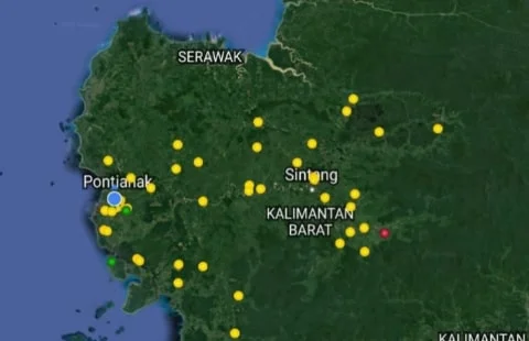 Sebanyak 408 Titik Api Karhutla Terdeteksi di Kalbar, Kubu Raya Terbanyak kedua