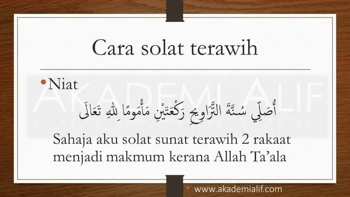 Tata Cara dan Bacaan Niat Sholat Tarawih & Witir Beserta Doa Kamilin Lengkap Arab, Latin dan Artinya