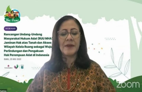 Deputy Country Representative TAF Indonesia Hana Satriyo saat mengikuti Webinar RUU MHA pada Rabu, 25 Mei 2022.