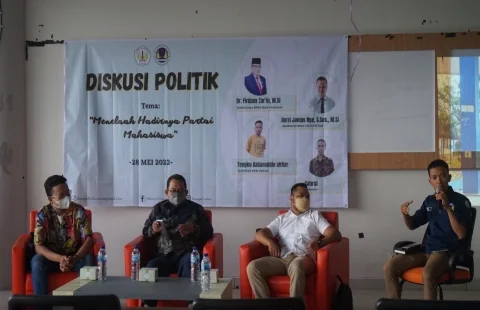 HIMAPOL Untan Adakan Diskusi Politik, Firdaus: Partai Mahasiswa Sulit Dibentuk. Foto/ISTIMEWA. 