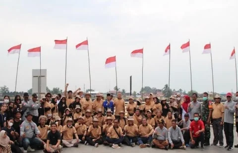 Sebanyak Seribu Bendera Berkibar Di Ikon Wisata Baru Kota Pontianak