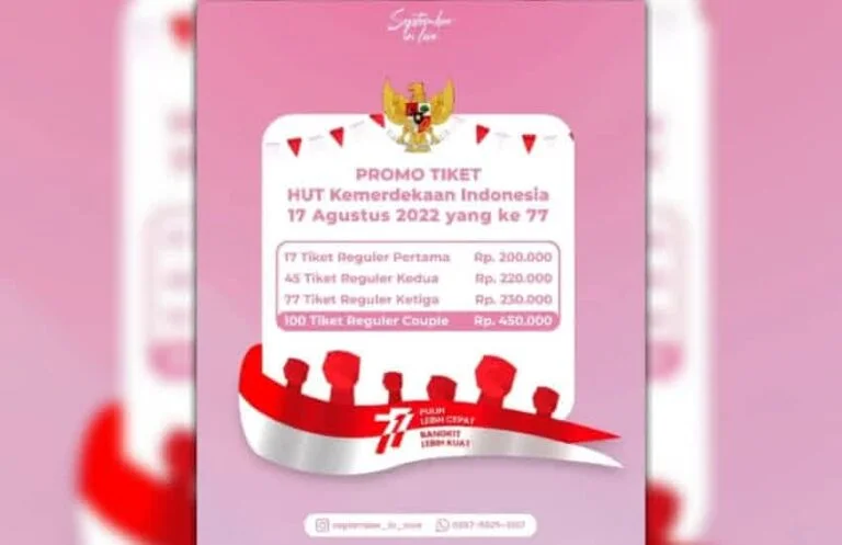 Promo Tiket Hari Kemerdekaan 17 Agustus