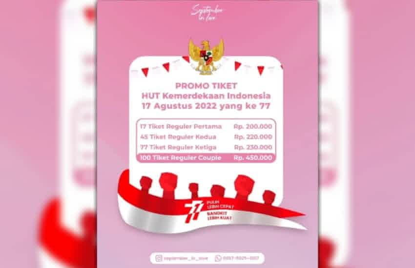 Promo Tiket Hari Kemerdekaan 17 Agustus