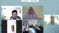 Ariesta Wahyu moderator (kanan) bersama empat narasumber dalam acara market gathering Festival PUsPa pada Rabu (26/10/2022).
