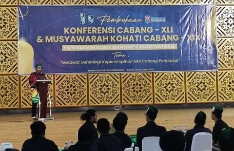 Konfercab Ke-XLI dan Musyawarah Kohati Ke-XIX HMI Kota Pontianak Angkat Tema“ Merawat Geneologi Kepemimpinan HMI Cabang Pontianak”. FOTO/istimewa. 