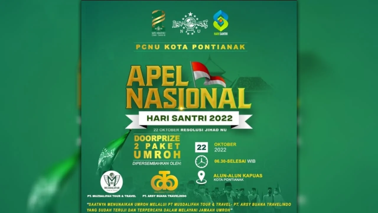 PCNU Kota Pontianak: Doorprize Dua Paket Umrah di Apel Hari Santri Nasional