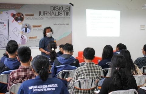 Infokom Himapol UNTAN Gelar Diskusi Jurnalistik Bersama AMSI Kalbar