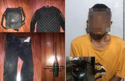 Polisi Amankan Pencuri Judi Online Yang Menggasak Warung Nasi Mak Nanda di Sungai Raya