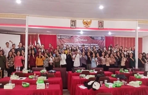 Sukseskan Pemilu 2024, DPC GMNI dan KPU Kabupaten Landak Menggelar Pendidikan Pemilihan Pemula