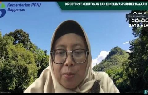 Caption Foto: Direktur Kehutanan dan Konservasi Sumber Daya Air, Nur Higyawati Rahayu saat menjadi pemateri pada Konferensi Nasional EFT ke-3 di Yogyakarta pada Senin (14/11/2022).