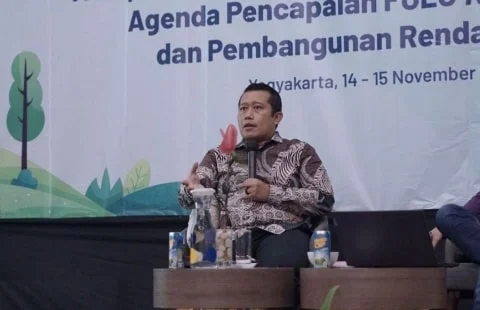 Stakeholder Engagement Manager Wildlife Works, Hadi Prayitno dalam Konferensi Nasional EFT 3 dengan tajuk “Konsilidasi Masyarakat Sipil untuk Memperkuat Pendanaan Lingkungan Hidup dalam Agenda Pencapaian FOLU Net Sink 2030 dan Pembangunan Rendah Karbon,” pada Senin (14/11/2022).