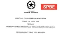 Download Perpres Nomor 132 tahun 2022 Tentang Arsitektur SPBE Nasional