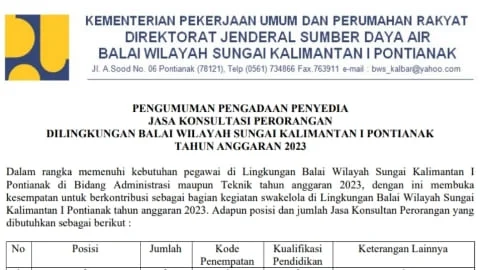 Lowongan Kerja Pontianak